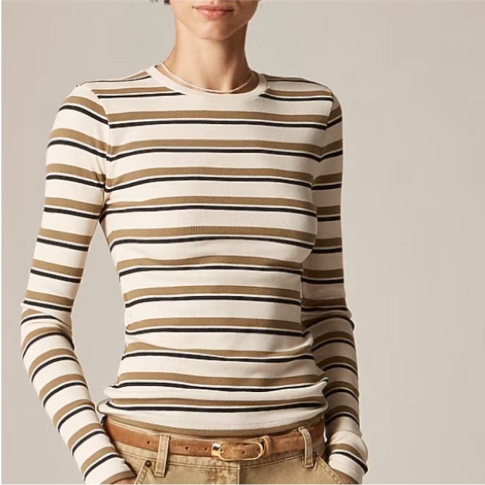 J. Crew Multicolor Striped Long Sleeve Tee